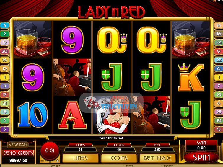 Lady in red- Trò chơi casino trực tuyến cho những người yêu jazz